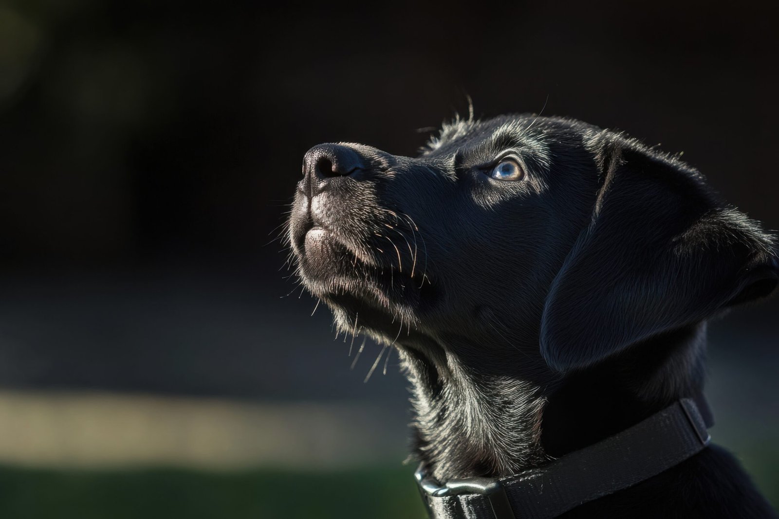 guide dog puppy in training with soft natural lighting